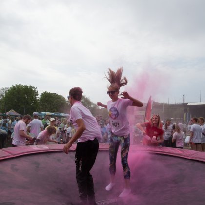 People at the Stockholm Color Run